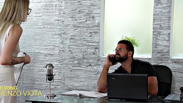 GIRLSRIMMING - Hot blonde Mimi Cica taming her boss with rimming skills