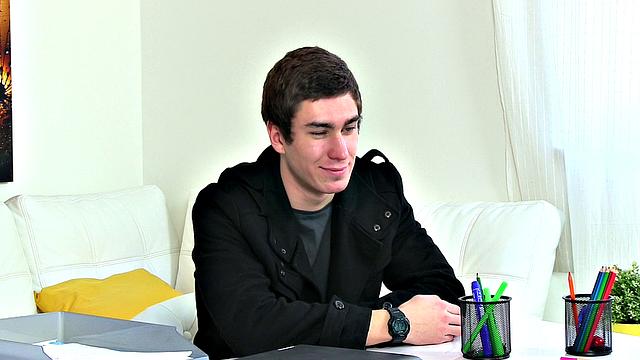 Sexy brunette in high heels gets her tight pussy filled with cum