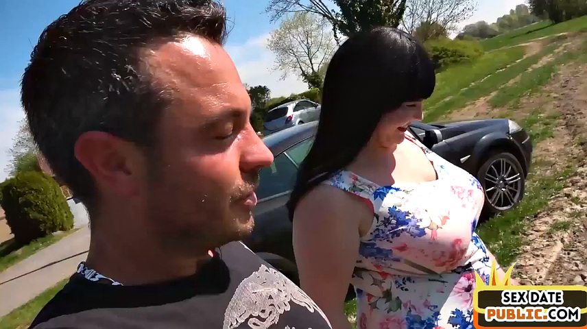 Public BBW babe pounded outdoors