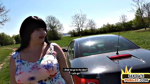 Public BBW babe pounded outdoors