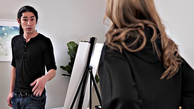 Blonde babe Octavia Red does more than modeling