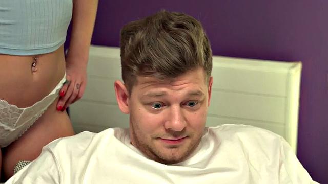 Hostel MILF sharing cock with cute roommate in threesome