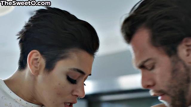 Shorthair horny babe smashed by BF