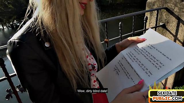 Picked-up blonde babe cockriding random