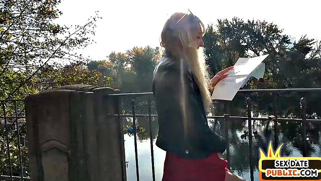 Picked-up blonde babe cockriding random