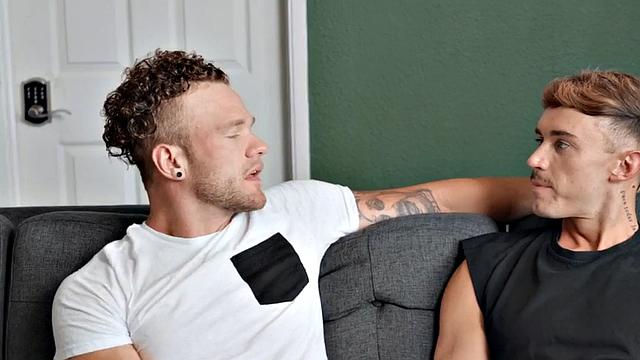 Handsome jock deepthroating boyfriend cock