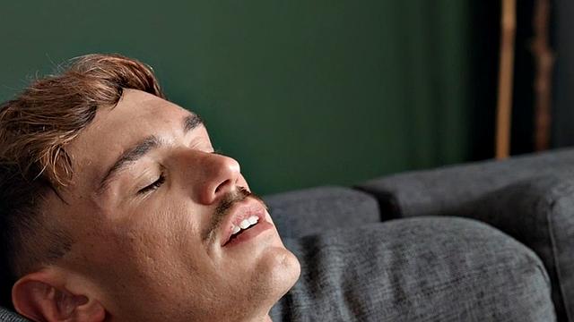 Handsome jock deepthroating boyfriend cock