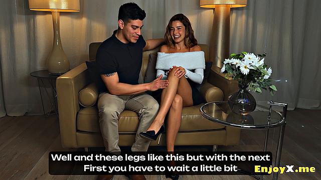 Agatha Vega seduces Jason Carrera in a scorching XXX vignette with a smoothly-shaven pussy, bondage, and a blowjob.