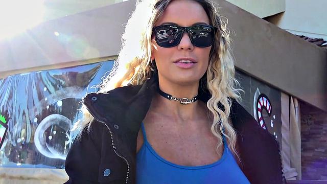 Busty Barmaid Serves Her Pussy