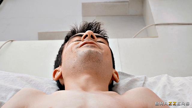 Getting clean with his stepmom