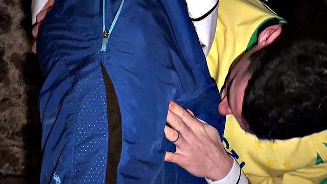 Basement rimmed and fucked by amateur top stud