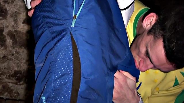 Basement rimmed and fucked by amateur top stud