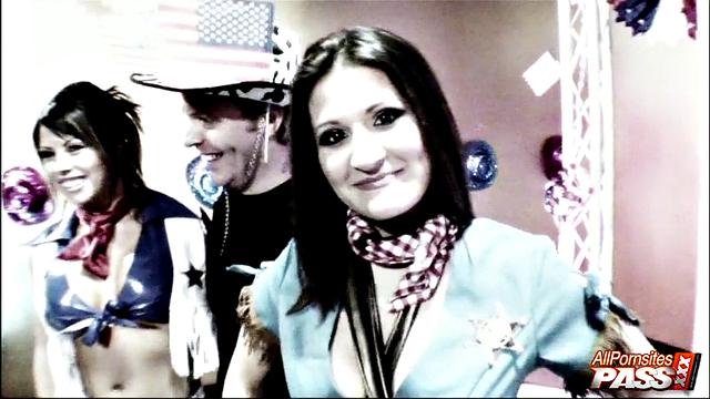 Busty babes having a ball