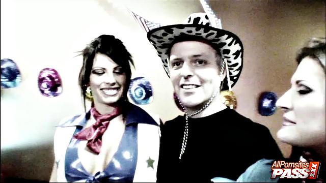 Busty babes having a ball