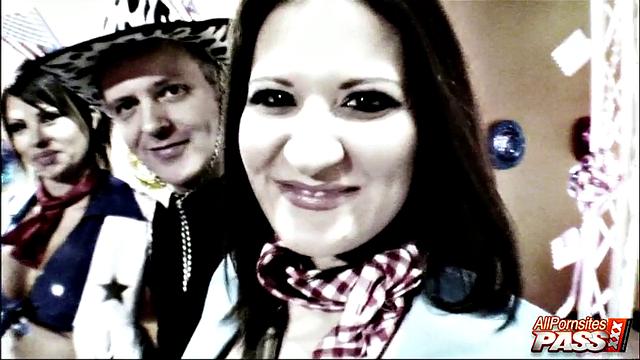 Busty babes having a ball