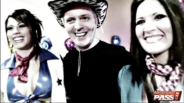 Busty babes having a ball