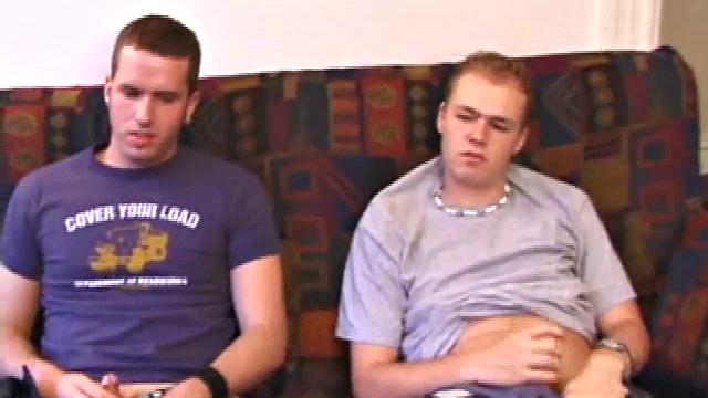 Brett comes in the house and finds Elijah playing video games. He puts on a porn video and announces he's horny. Soon these guys are only interested in each other, when the pants come off.