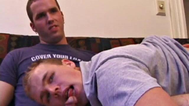 Brett comes in the house and finds Elijah playing video games. He puts on a porn video and announces he's horny. Soon these guys are only interested in each other, when the pants come off.