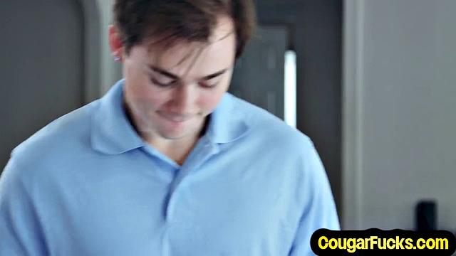 Stunning Big-Titted Cougar Drilled