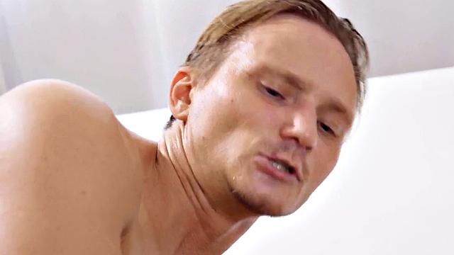 Oiled perky boobs babe massaged and fucked by her BF