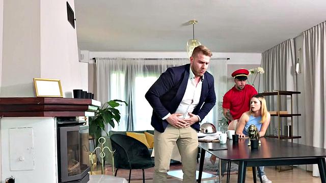 Stunning cock-hungry blonde fucked