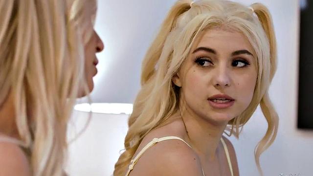 Lez bae seduces perverted lez b4 eating her pussy out