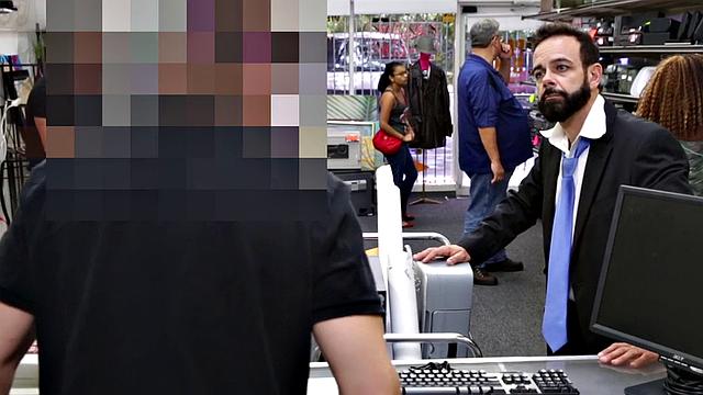 Desperate office straight ravaged by shop owner