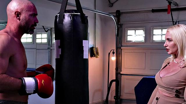 Big tit blonde Kate Dee fucks her husband's bully boss