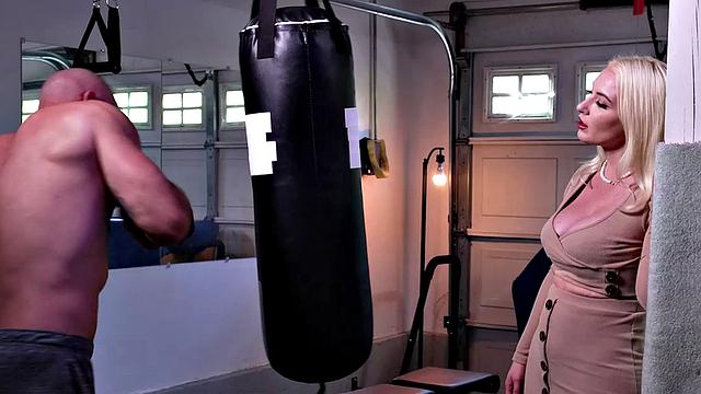 Big tit blonde Kate Dee fucks her husband's bully boss