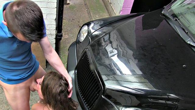 Watch this horny MILF teach Hung Stud a lesson in sex while getting her ass pounded in the car