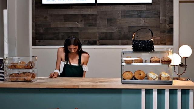 Transgender beauty fucked from behind in anal hole