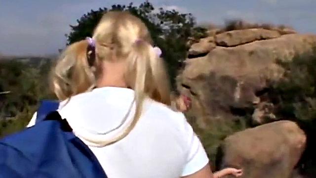 Horny teen threeway babes go down