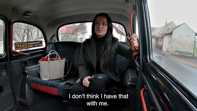 Kinky brunette dancer gives a VIP dance to lucky dude in a car