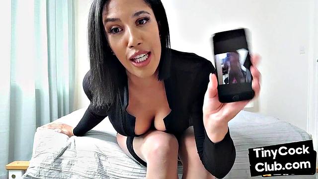 Small men disgraced by SPH domina in dirty talking vid