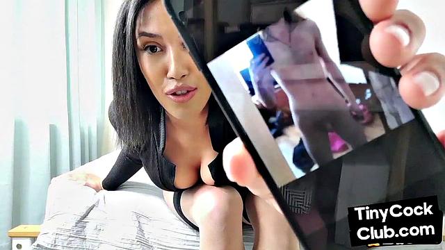 Small men disgraced by SPH domina in dirty talking vid