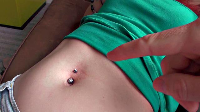 My Horny Girlfriend in Insane Inches with Tattoos, Pierced Pussy, and Glasses