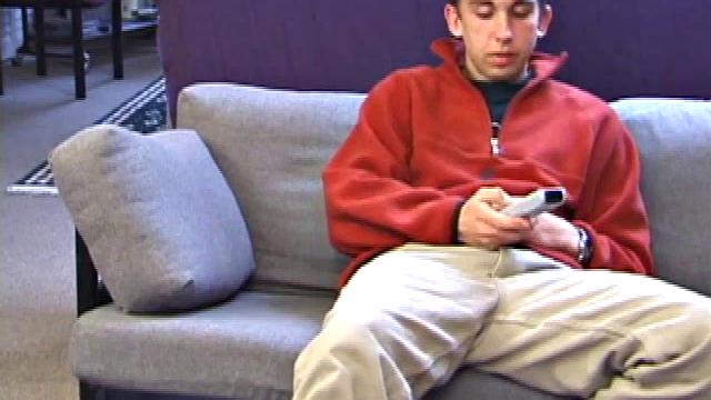 Chad Wiley turns on a porn video and soon releases a huge uncut cock. Leaning back with his boxers tucked just under his balls, Chad starts stroking it.