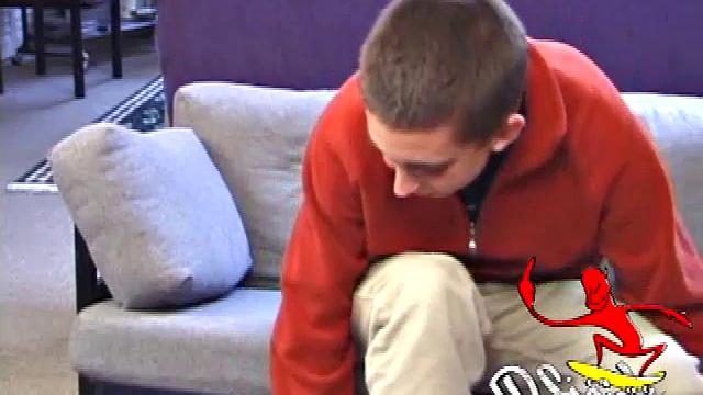 Chad Wiley turns on a porn video and soon releases a huge uncut cock. Leaning back with his boxers tucked just under his balls, Chad starts stroking it.