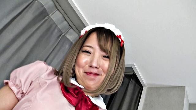 Kotone Fujiki gets into a costume today so