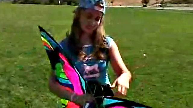 Teen rubbing her clit outdoors