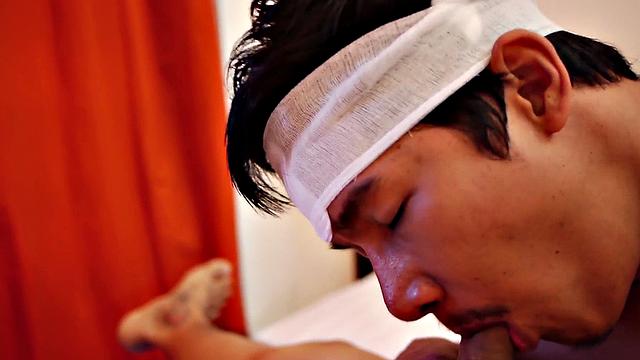 Enema Asian twink checked by perv doctor at home