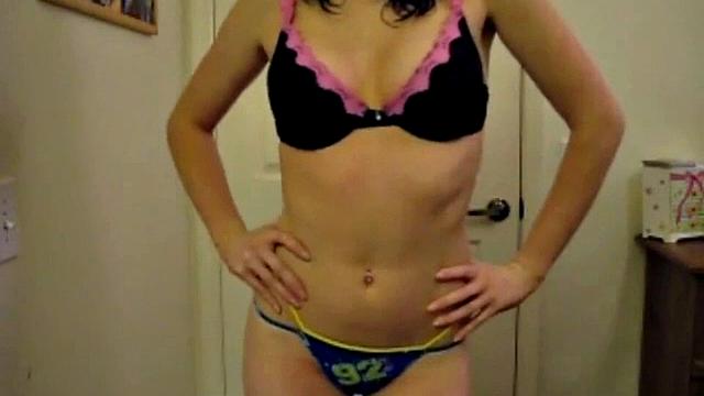 Hot babe with perfect body in fitting lingerie