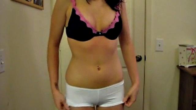 Hot babe with perfect body in fitting lingerie