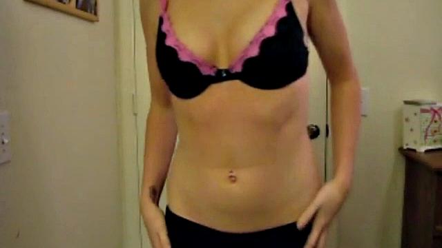 Hot babe with perfect body in fitting lingerie