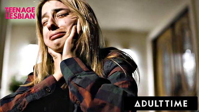 ADULT TIME - Busty Lesbians Octavia Red & Kenna James CAUGHT EATING On Podcast Set! FULL SCENE