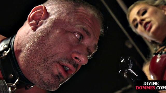 Stunning domina whipping pathetic