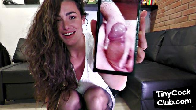 SPH British babe makes fun of losers with pathetic dickie