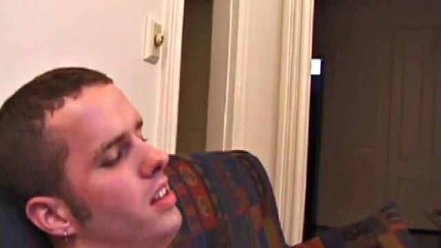 Brett comes in the house and finds Elijah playing video games. He puts on a porn video and announces he's horny. Soon these guys are only interested in each other, when the pants come off.