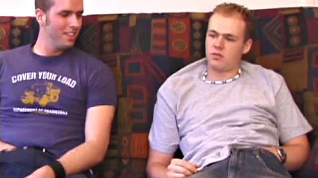 Brett comes in the house and finds Elijah playing video games. He puts on a porn video and announces he's horny. Soon these guys are only interested in each other, when the pants come off.