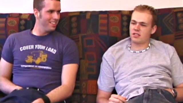 Brett comes in the house and finds Elijah playing video games. He puts on a porn video and announces he's horny. Soon these guys are only interested in each other, when the pants come off.